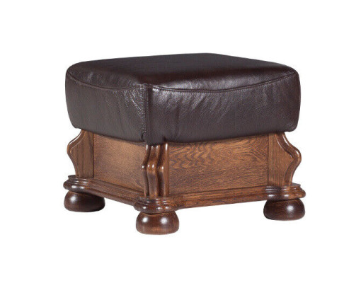 XXL Footstool Club Lounge Stool Leather Textile Ottoman Decor Designer Pufa