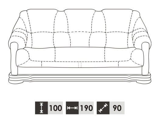Sofa set 3+2+1 Seater Classic r Living landscape Sofas Couches Upholstery