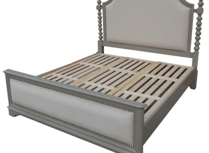 Elegant double bed with classic m design and luxurious headboard