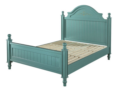 Green Bed Practical Upholstered bed Luxury Double Bedroom Design Bed Beds