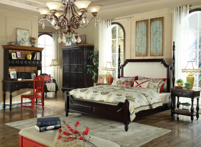 Bedroom Country House Style Wood Furniture Complete e Suite Group Beds Bed new