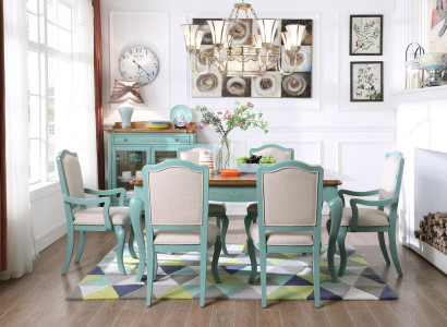 Dining set Dining table 6 x Chair Set Set Suite Table Classic Dining set 7 pieces.