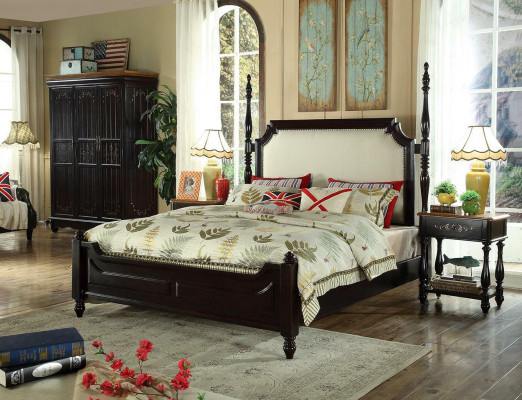 American Wood Beds Luxury Real wood Furniture Bedroom Bed 3pcs. Set new