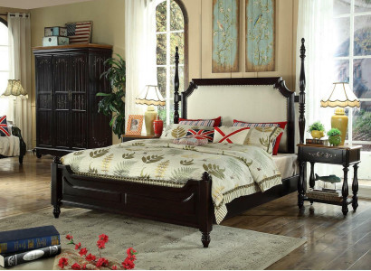 American Wood Beds Luxury Real wood Furniture Bedroom Bed 3pcs. Set new
