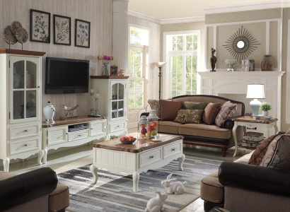 Landhfrom  Stol Wall unit Living room Display case Sideboard TV cabinet Wood Wardrobe Furniture 3-piece
