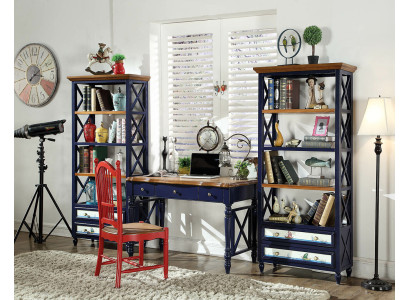 Desk Office Furnishings Wood Shelves Office desk Dining table Table Chair 4pcs