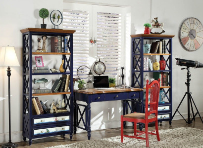 Desk 2-piece Set Table Wardrobe Study room Real Wood Furniture Office Dining table