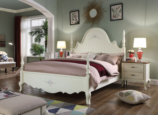 Class Bedroom Set 3-piece Bed Double bed Beds 2x Bedside table Wood 3-piece. new