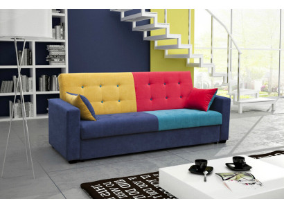 Sofa bed Fabric Sofa Couch Textile Upholstery Suite Bed function 3 Seat new