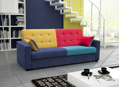 Sofa bed Fabric Sofa Couch Textile Upholstery Suite Bed function 3 Seat new