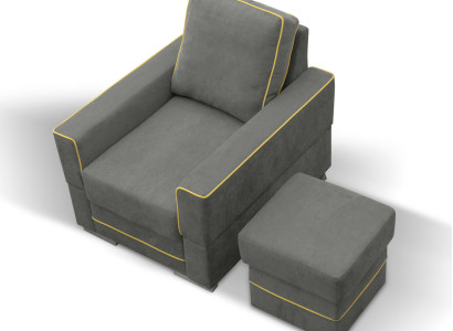 Sofa 1 Seater Couch Designer Textile Sofas Upholstery new Modern Armchair