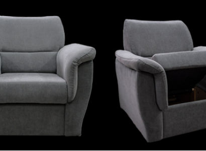 Modern Armchair TV Sofa 1 Seater Couch Designer Textile Sofas Upholstery