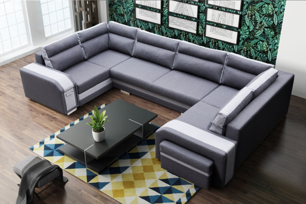 XXL Living landscape Corner sofa Sofa Couch Upholstery Suite Corner Designer U-shape new
