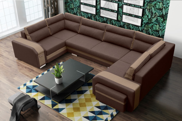 XXL Living landscape Corner sofa Sofa Couch Upholstery Suite Corner Designer U-shape new