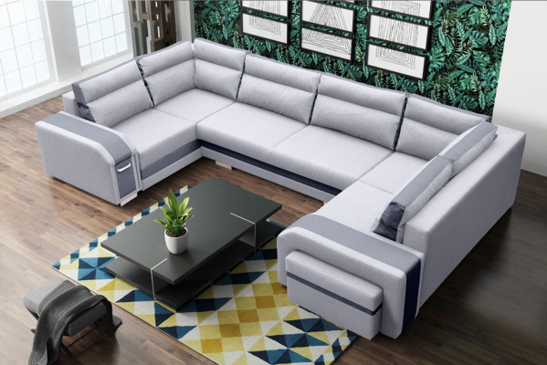 XXL Living landscape Corner sofa Sofa Couch Upholstery Suite Corner Designer U-shape new