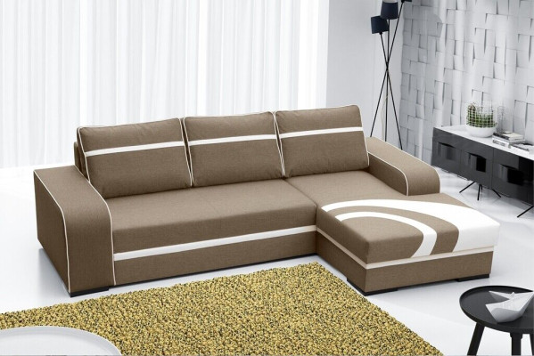 Sofa bed Corner sofa Couch with Bed function and upholstery - Modern Suite with sleeping function new