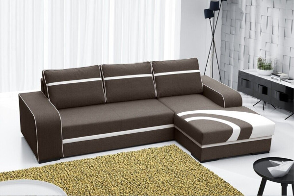 Sofa bed Corner sofa Couch with Bed function and upholstery - Modern Suite with sleeping function new