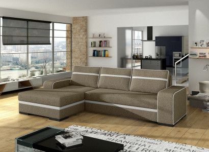 Sofa Sofa bed with Bed function and bed base - Corner sofa Couch, new in the range