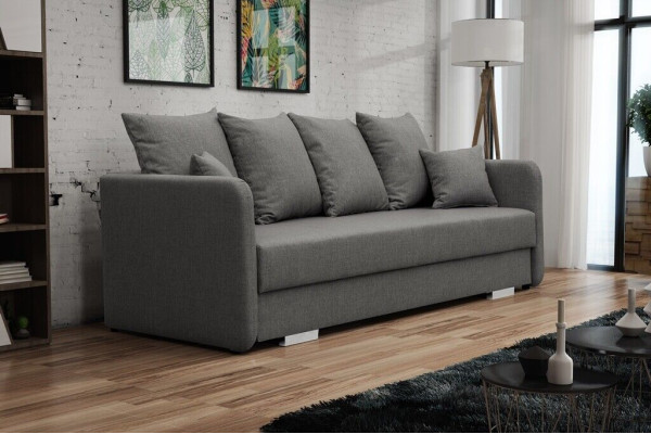 Sofa bed Fabric 3 Seat Sofa Couch Textile Upholstery new Suite Bed function