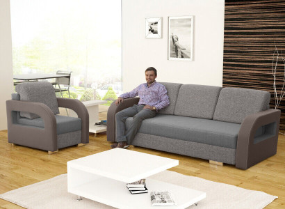 Sofa bed folding couch 3-seater sleeping function + bed base couch design sofa