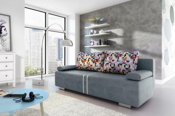 Sofa bed Fabric Sofa Couch Textile Upholstery new Suite Bed function 3 Seat