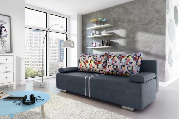 Sofa bed Fabric Sofa Couch Textile Upholstery new Suite Bed function 3 Seat