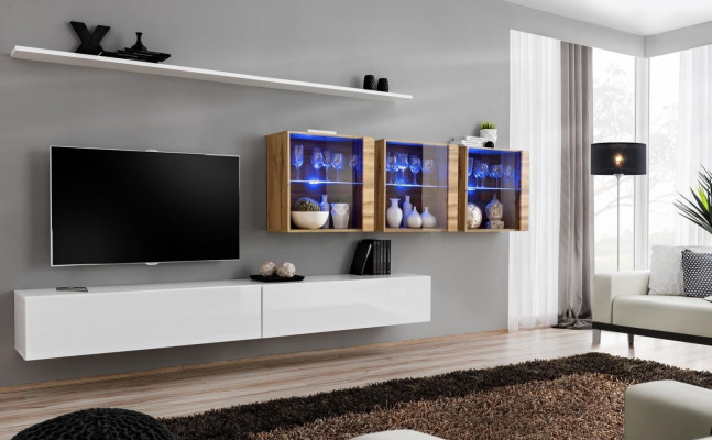 Wall Complete Furniture Wall unit Modern Living room furniture TV lowboard design