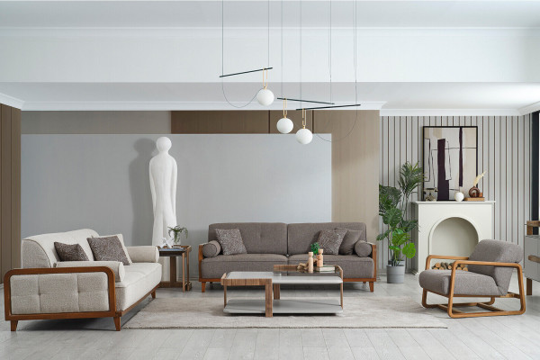 Living room Upholstery Couch Set Designer Armchair Side table Furniture