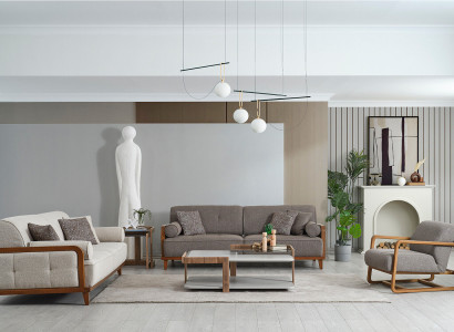 Living room Upholstery Couch Set Designer Armchair Side table Furniture