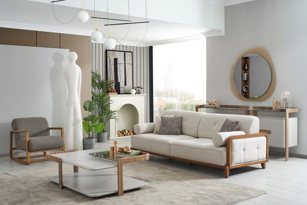 Living room Upholstery Couch Set Designer Armchair Side table Furniture
