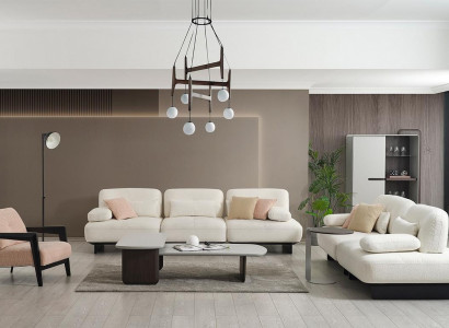Designer White Couches Luxurious Living room Sofa set Elegant Armchair