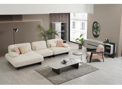 Modern Living landscape Corner sofa Coffee table Side table Armchair 4-piece set