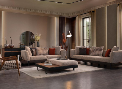 Dark Beige Sofa set 4 Seater Two Seater Luxurious Living room Armchair