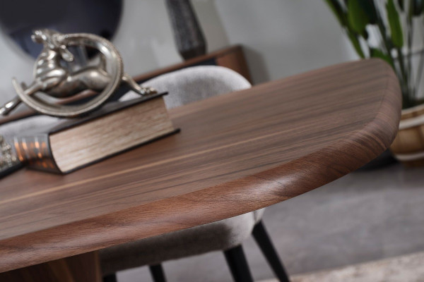 Dining area Furniture Designer Dining table Wood Chest of drawers 4x Chairs Sideboard 7pcs