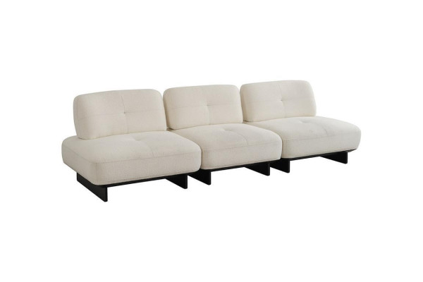 Elegant four-seater designer living room white 4-seater fabric couch furniture