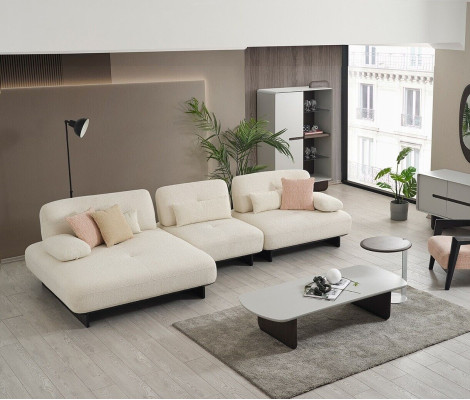 Living room Textile Sofa Luxurious L-shape Couch Corner sofa Designer Furniture