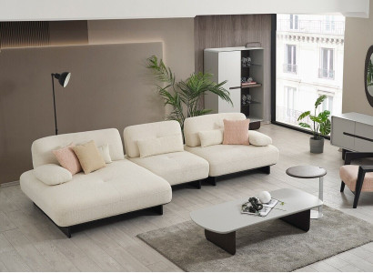 Living room Textile Sofa Luxurious L-shape Couch Corner sofa Designer Furniture