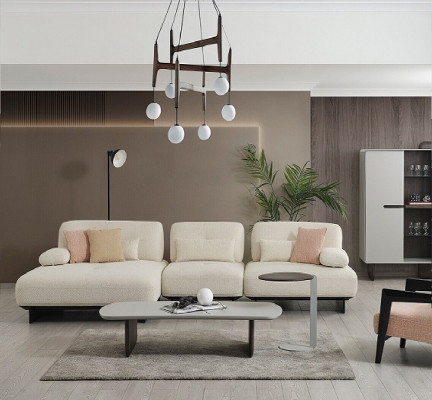 Living room Textile Sofa Luxurious L-shape Couch Corner sofa Designer Furniture
