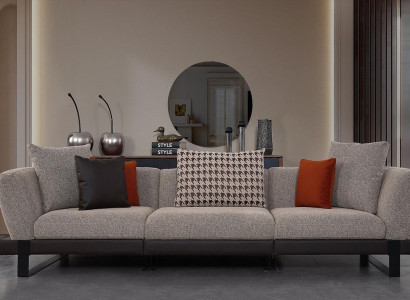 Gray upholstered sofa Living room seating couch Luxurious living room sofas new