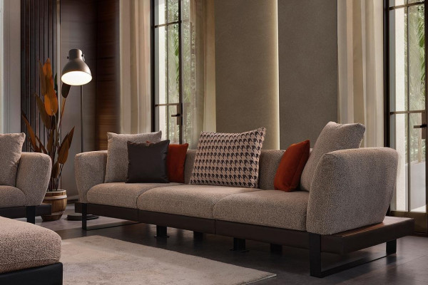 Gray upholstered sofa Living room seating couch Luxurious living room sofas new