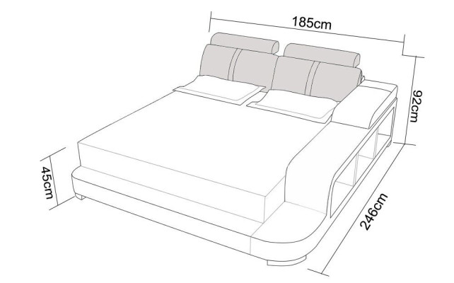 Bed Design Luxury Luxury Beds Leather Modern Bedroom 140/160/180 LB8810