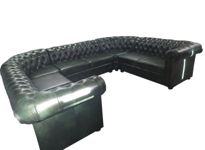 Chesterfield Corner sofa U-shape leather sofa Corner sofas Leather Couch Modern new