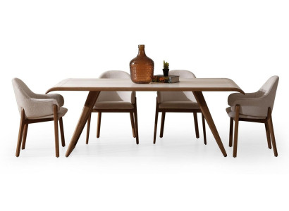 Brauner exclusive r Dining room Set Dining table 6x Chairs Upholstered chairs 7 pieces
