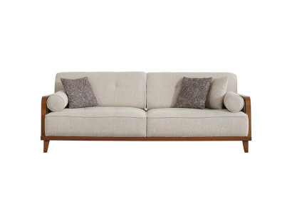 Living room Designer 3-Seater Sofa Luxury Upholstery Couch Wooden Frame new