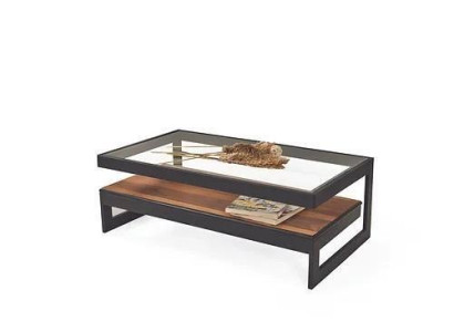 Designer Wood Coffee table Living room Glass table Living room Side table