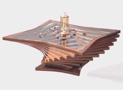 exclusive r Golden Coffee table Living room Sofa table Elegant glass table