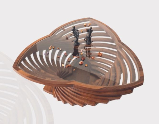 Modern Brown Glass Coffee table Coffee table Side table Designer Table