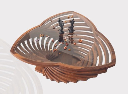 Modern Brown Glass Coffee table Coffee table Side table Designer Table