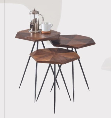 Set 3x Coffee table Coffee table Side table Designer Living room table Tables