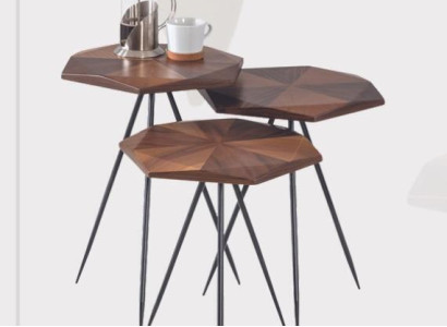 Set 3x Coffee table Coffee table Side table Designer Living room table Tables
